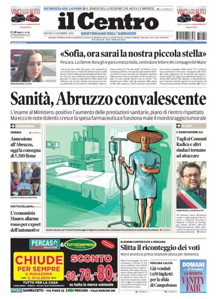 Prima-pagina-il centro-oggi-edizione-del-2024-12-12